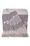 Parkland Collection Adonia Tasseled Throw Blanket In Grey
