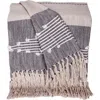 Parkland Collection Adonia Tasseled Throw Blanket In Multi Grey