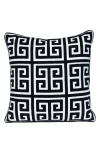 Parkland Collection Adora Square Throw Pillow In Black