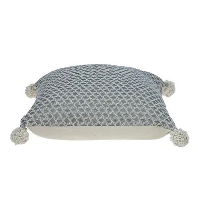 Parkland Collection Allegro Transitional Ivory Throw Pillow In Gray