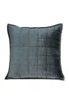 Parkland Collection Anajar Transitional Solid Quilted Pillow In Charcoal
