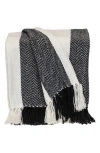 Parkland Collection Archee Fringe Throw Blanket In Black