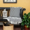 Parkland Collection Arthur White Throw Pillow In Polyester,polyfill