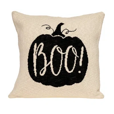 Parkland Collection Baby Boo Beige And Cream Throw Pillow In Off White,cream