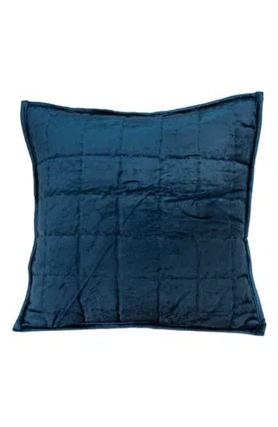 Parkland Collection Balam Solid Throw Pillow In Navy Blue