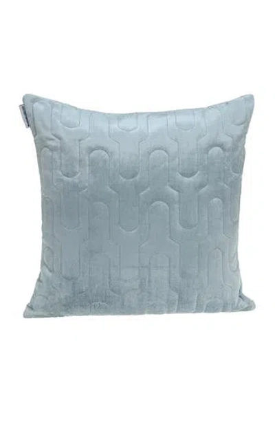 Parkland Collection Basil Quilted Velvet Throw Pillow In Gray