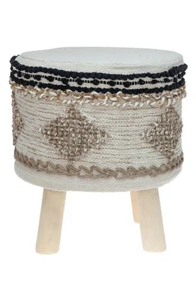 Parkland Collection Bohemian Foot Stool In Neutral