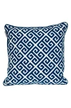 Parkland Collection Cameo Embroidered Throw Pillow In Blue