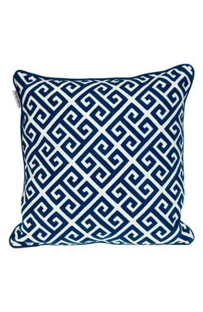 Parkland Collection Cameo Embroidered Throw Pillow In Blue