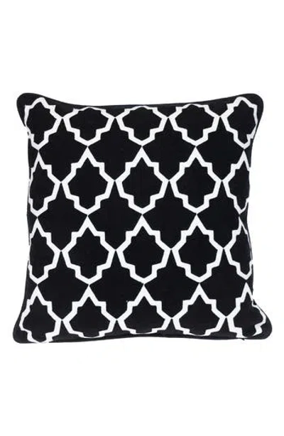 Parkland Collection Canita Embroidered Throw Pillow In Black