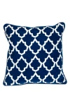Parkland Collection Canita Embroidered Throw Pillow In Blue