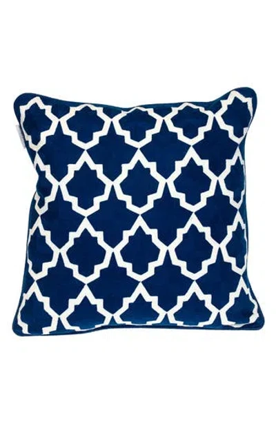 Parkland Collection Canita Embroidered Throw Pillow In Blue