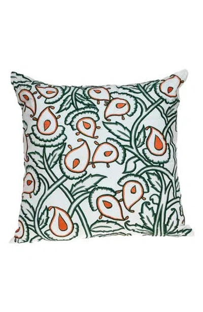 Parkland Collection Celeste Embroidered Throw Pillow In White