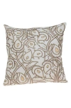 Parkland Collection Celeste Embroidered Throw Pillow In White