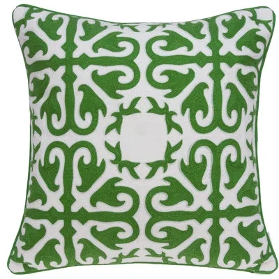 Parkland Collection Ceti Cotton Throw Pillow In Green