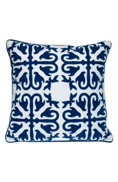 Parkland Collection Ceti Embroidered Throw Pillow In Blue