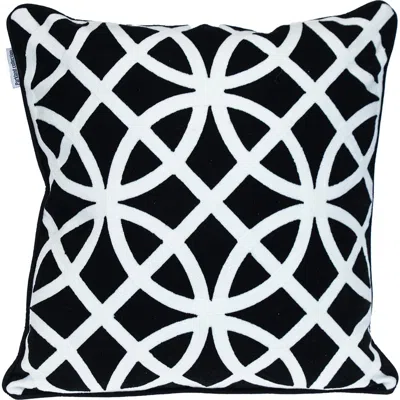 Parkland Collection Chano Embroidered Throw Pillow In Black