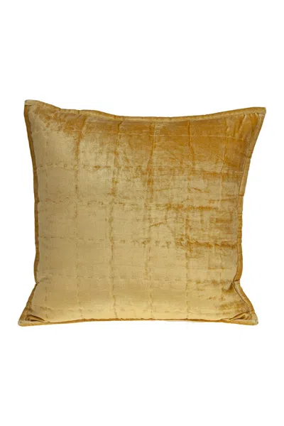 Parkland Collection Copan Transitional Solid Quilted Pillow In Yellow