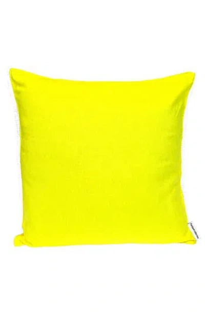 Parkland Collection Crochet Dot Throw Pillow In Yellow