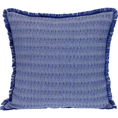 Parkland Collection Cross Weave Square Accent Pillow In Blue