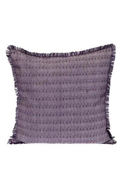 Parkland Collection Cross Weave Square Accent Pillow In Purple
