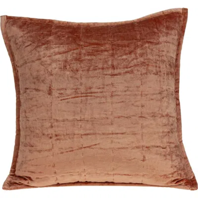 Parkland Collection Delphi Square Transitional Throw Pillow In Orange