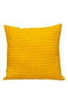 Parkland Collection Embossed Throw Pillow In Yellow