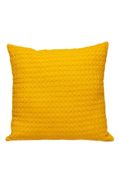 Parkland Collection Embossed Throw Pillow In Yellow