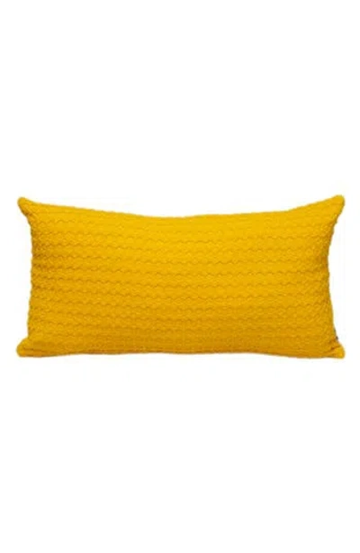 Parkland Collection Embossed Throw Pillow In Yellow