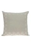 Parkland Collection Embroidered Throw Pillow In Beige
