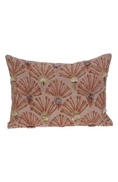 Parkland Collection Embroidered Throw Pillow In Pink
