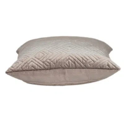Parkland Collection Eris Transitional Quilted Throw Pillow In Taupe