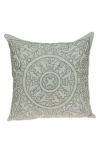 Parkland Collection Fleura Embroidered Throw Pillow In Beige