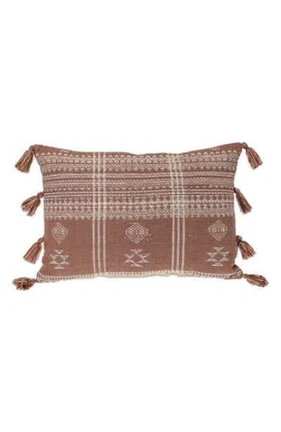 Parkland Collection Geometric Accent Pillow In Brown