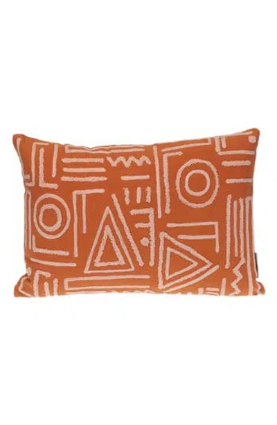 Parkland Collection Geometric Accent Pillow In Orange