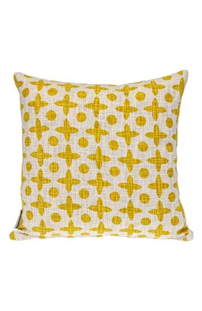 Parkland Collection Geometric Decorative Throw Pillow In Yellow