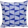 Parkland Collection Geometric Embroidered Cotton Pillow In Blue