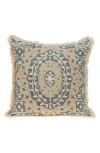 Parkland Collection Geometric Square Throw Pillow In Beige