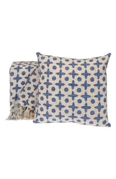 Parkland Collection Geometric Throw Pillow In Blue