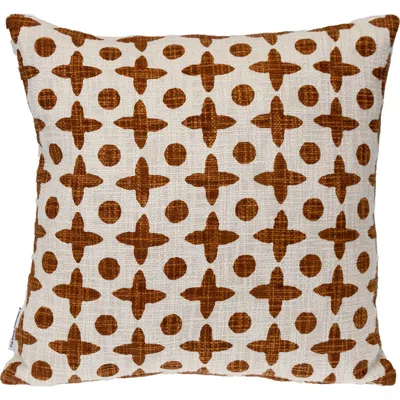 Parkland Collection Geometric Throw Pillow In Rust