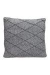 Parkland Collection Grampy Transitional Grey Throw Pillow In Gray