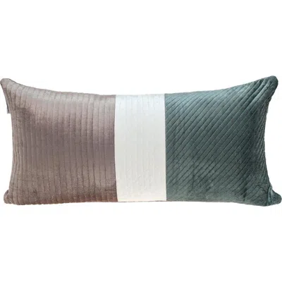 Parkland Collection Hiro Throw Pillow In Sea Foam/gray