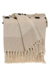 Parkland Collection Inca Fringe Throw Blanket In Beige