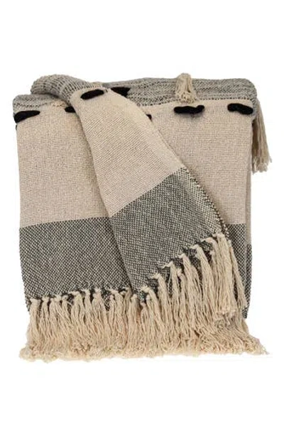 Parkland Collection Inca Fringe Throw Blanket In Gray