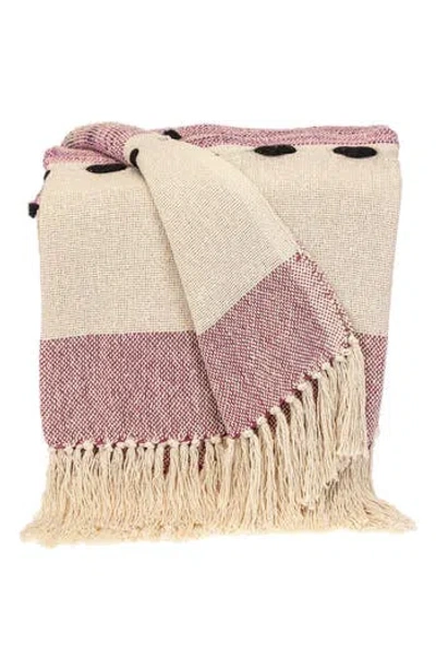 Parkland Collection Inca Fringe Throw Blanket In Purple
