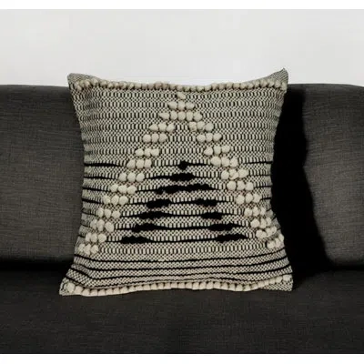 Parkland Collection Janice Bohemian Beige Throw Pillow In Gray