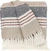 Parkland Collection Kai Fringe Throw Blanket In Beige