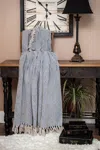 Parkland Collection Kora Transitional Blue 52" X 67" Woven Handloom Throw In Blue