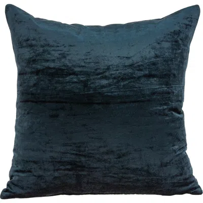 Parkland Collection Kyan Transitional Solid Pillow In Dark Blue