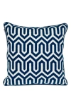 Parkland Collection Machu Embroidered Throw Pillow In Blue